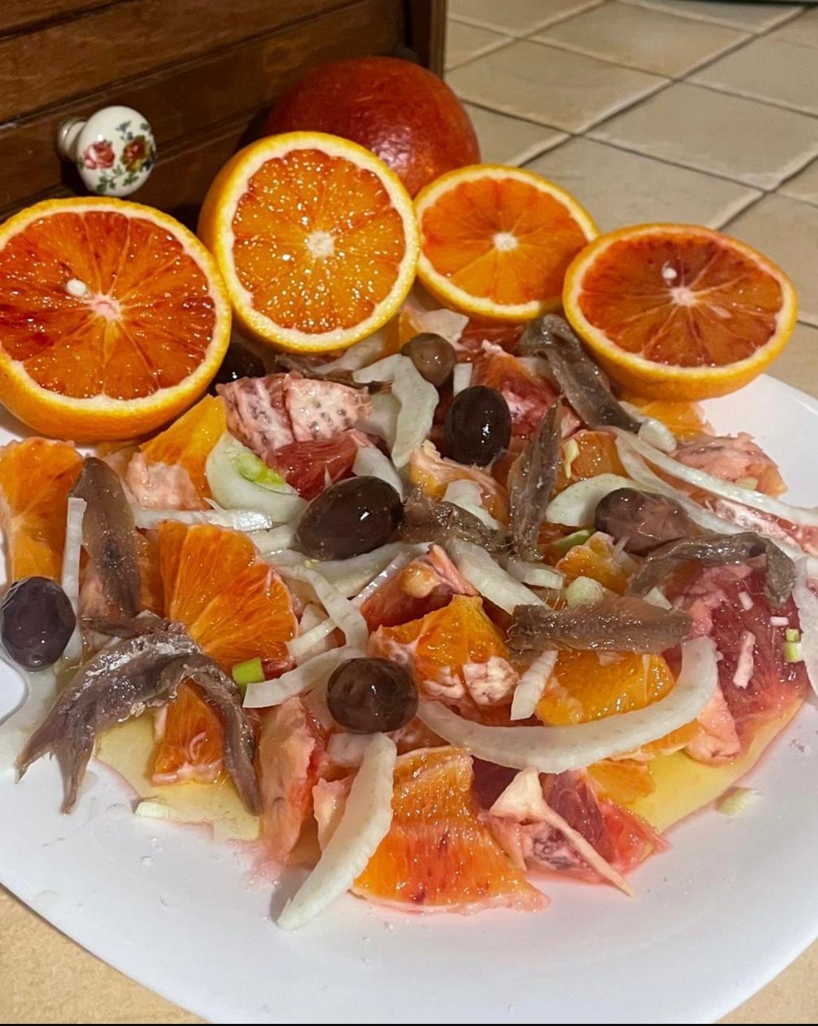 Insalata di arance siciliana con Tarocco o Moro